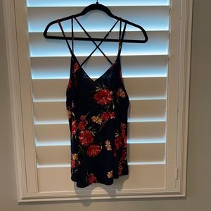 PaperMoon Basima Back Detail Knit Top XL Navy NWT